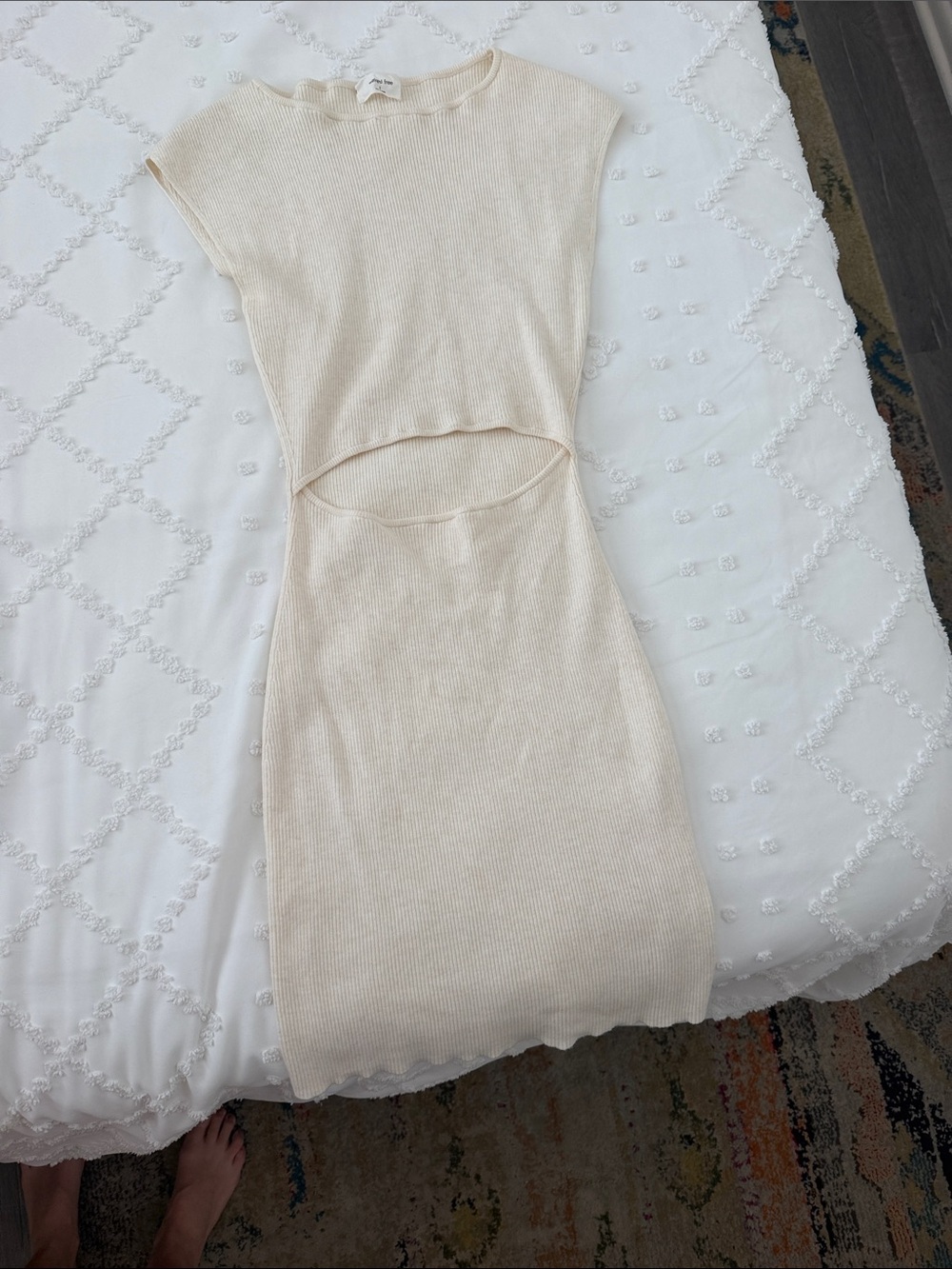 Wilfred Cream Ribbed Tank Dress